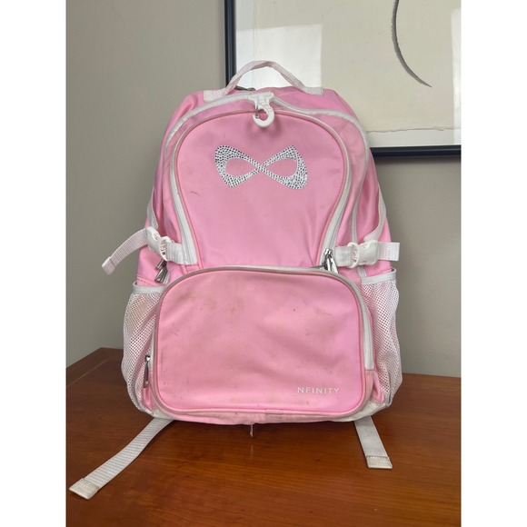 NFINITY Other - Nfinity Cheer Backpack Pink White Rhinestone Logo with Removable Pouch Kids